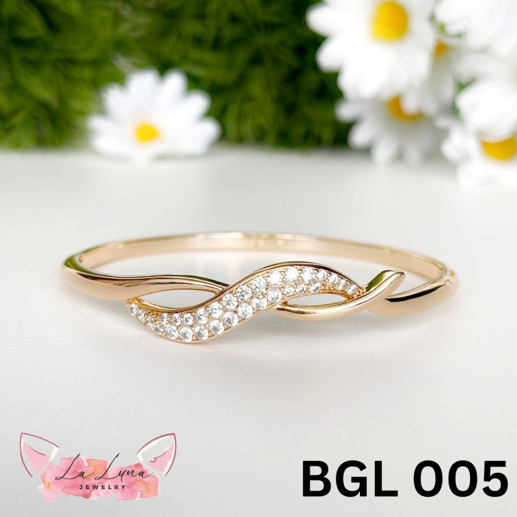 BGL 005 XUPING ASLI GELANG BANGLE INFINITY LAPIS EMAS