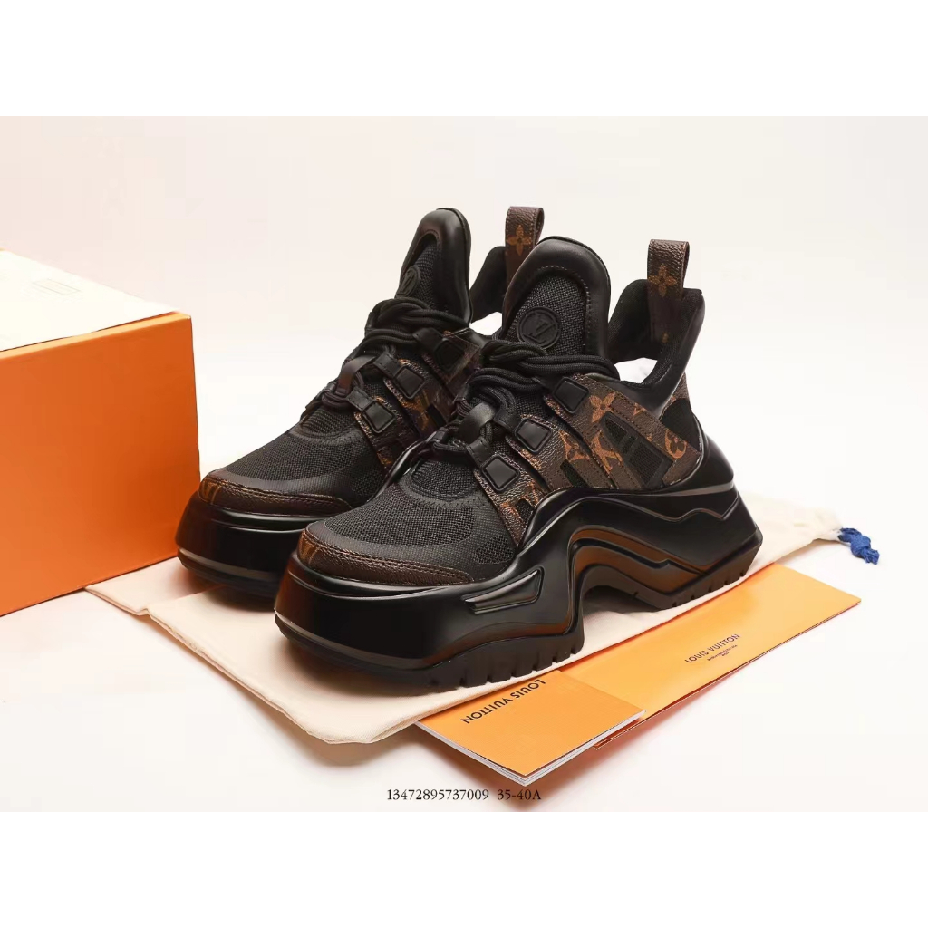 Size 41 Louis Vuitton archlight 2.0 Black Brown Lace up Durable Low Top Sports Casual Shoe