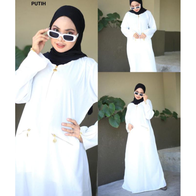 Abaya Zipper Saku Love / Abaya Saudi / Abaya Saudia / Kaftan Saudi / Abaya Arab / Abaya Hitam / Abay