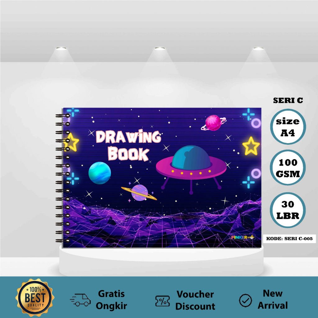 

(SERI-c) Buku gambar anak, Buku gambar polos A4 100gsm, Drawing book