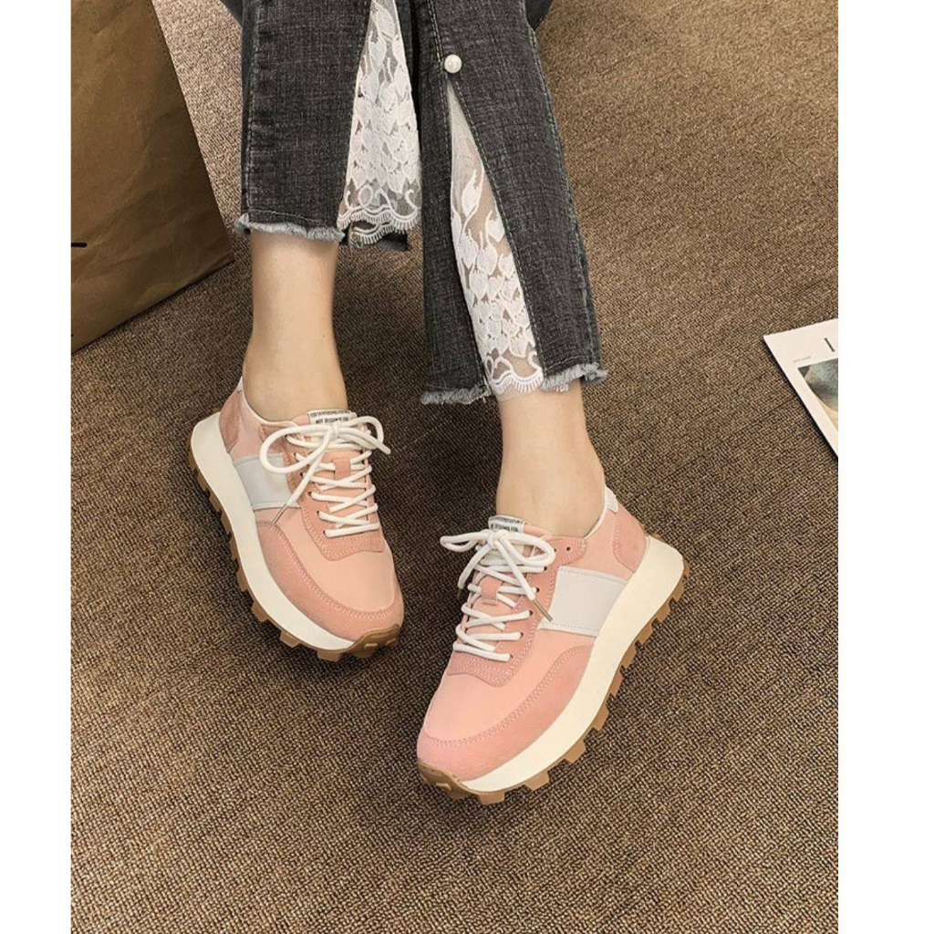 sepatu sneakers wanita TMT pink