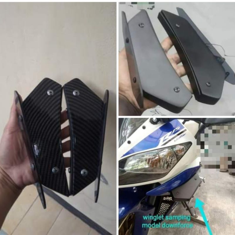 winglet samping r15v2 model downforce