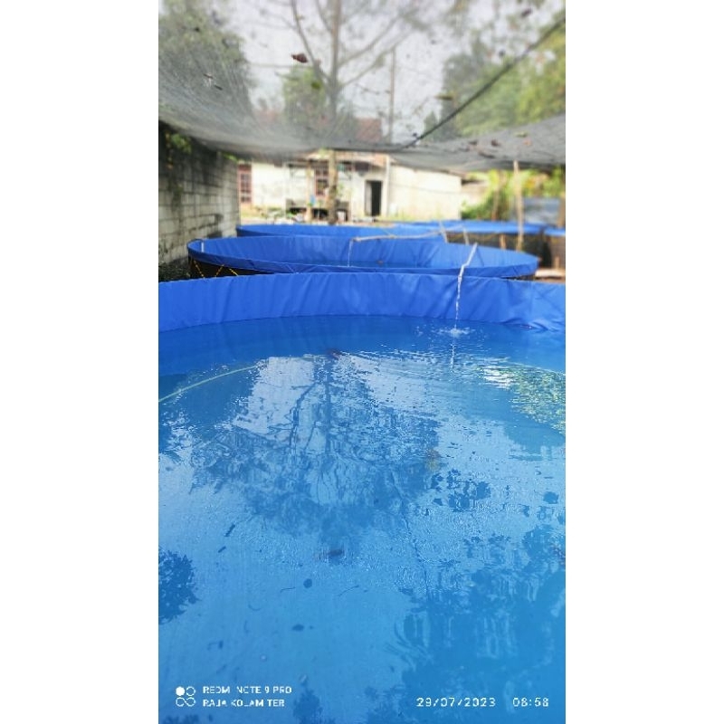 kolam terpal bulat diameter 4m tinggi 120cm hanya Terpal saja