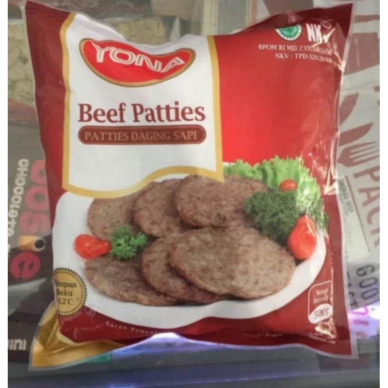 

yona beef patties burger isi 10