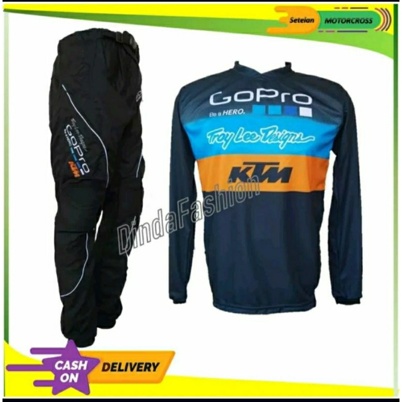 Baju celana setelan sepeda motor trail cross kross cros pria wanita dewasa