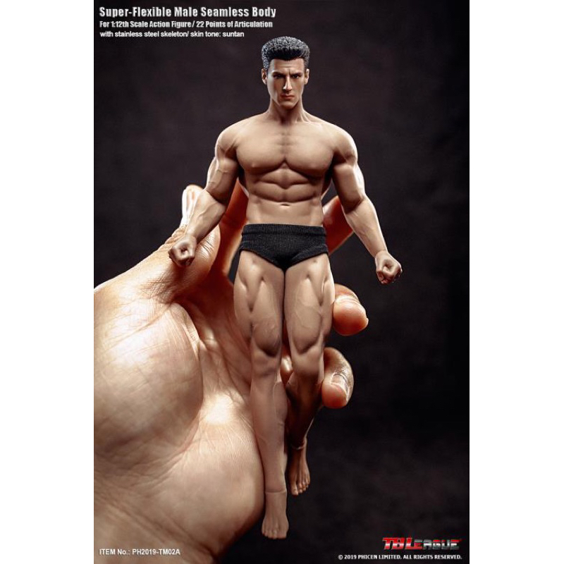 TBLeague/Phicen Super-Flexible Male Seamless 1/12 Scale Muscular Body (TM02A)
