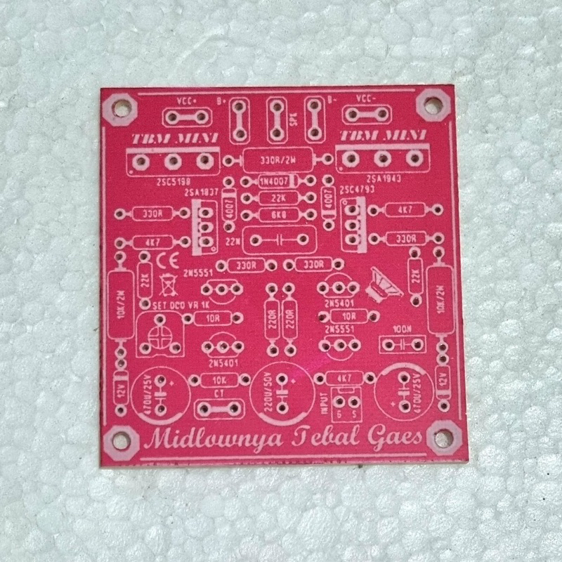 PCB Power Amplifier TBM Mini Midlow Tebal Fiber