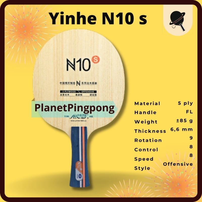 Yinhe N10s kayu bet bat blade pingpong tenis meja all wood original N 10s N10 s