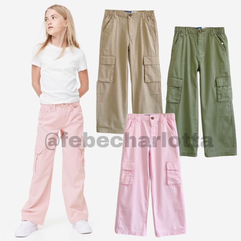 Celana Cargo Oldnvy Anak perempuan 6-14 Tahun