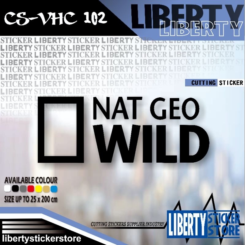 bebas pilih warna dan ukuran cutting sticker nat geo wild | cutting stiker nat geo wild | nat geo wi