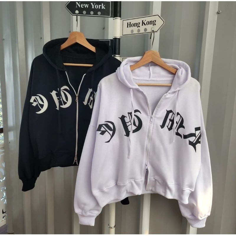 JAKET BATWING DOUBLE ZIPPER