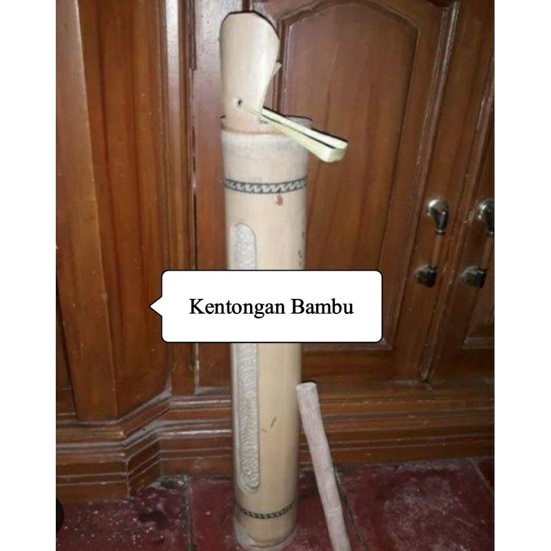 Kentongan bambu alat kerajinan dan kesenian plus ukiran