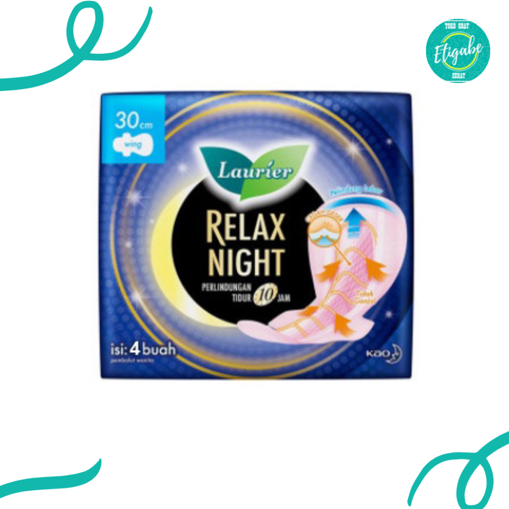 Laurier Relax Night 4 pads 30cm