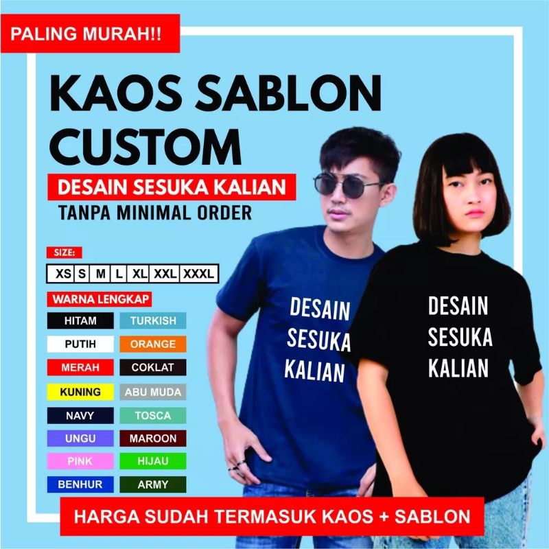 KAOS SABLON SATUAN DTF