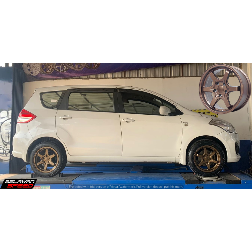 PAKETAN PELEK MOBIL PLUS BAN RING 16 HSR STY PCD 5X114,3 PLUS BAN ACCELERA UNTUK MOBIL ERTIGA