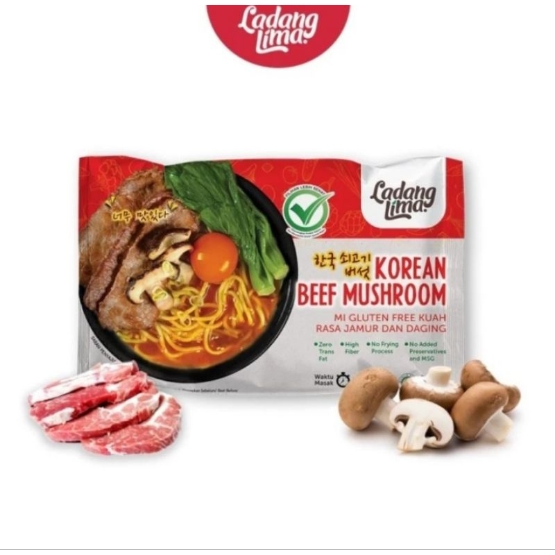 

Korean Noodle Beef n Mushroom Ladang Lima 94gr
