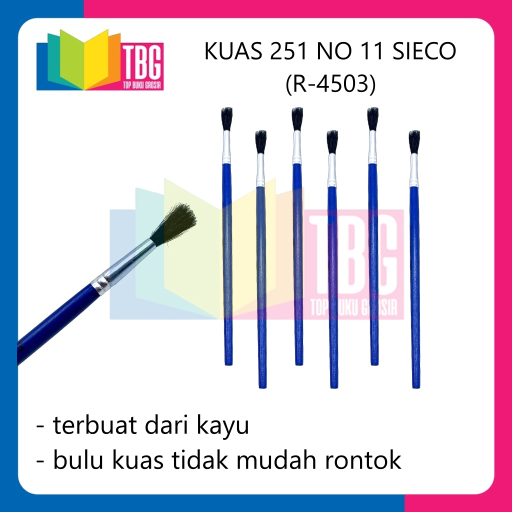 

1 PCS KUAS 251 NO 11 SIECO ROUND PAINT BRUSH LUKIS (R-4503)