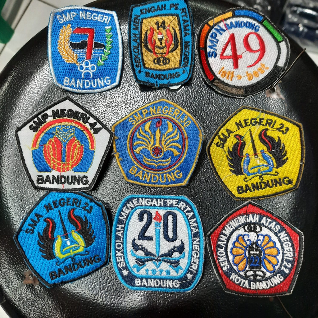 Logo Bordir Sekolah SD SMP SMA Kota Bandung