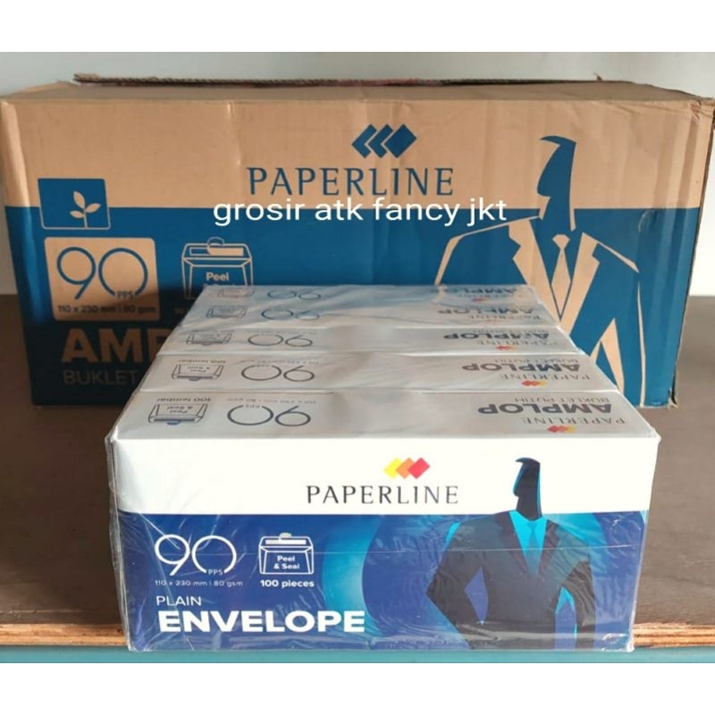 

( 5 Pak ) 90 polos Amplop Paperline 90 PPS APS airmail ( 110 x 230 mm ) 80 gram - 5 pak kecil RJ4