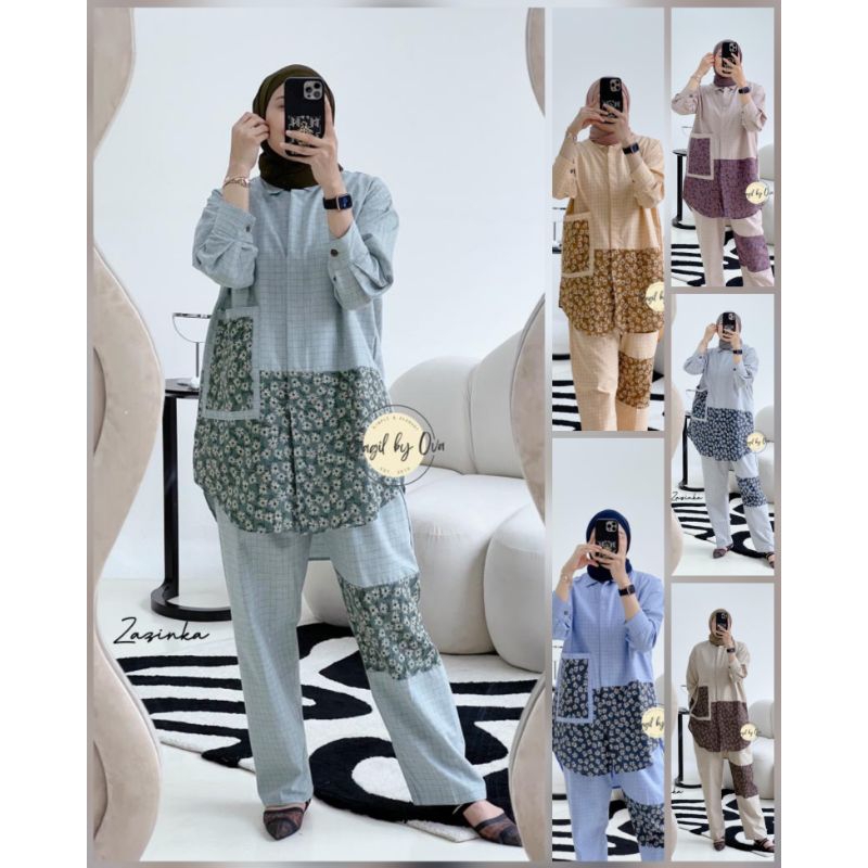 SetCel Setelan Celana Wanita Trendi  ZAZINKA PREMIUM Original Gagil by OVA /SetCel Setelan Celana Wa