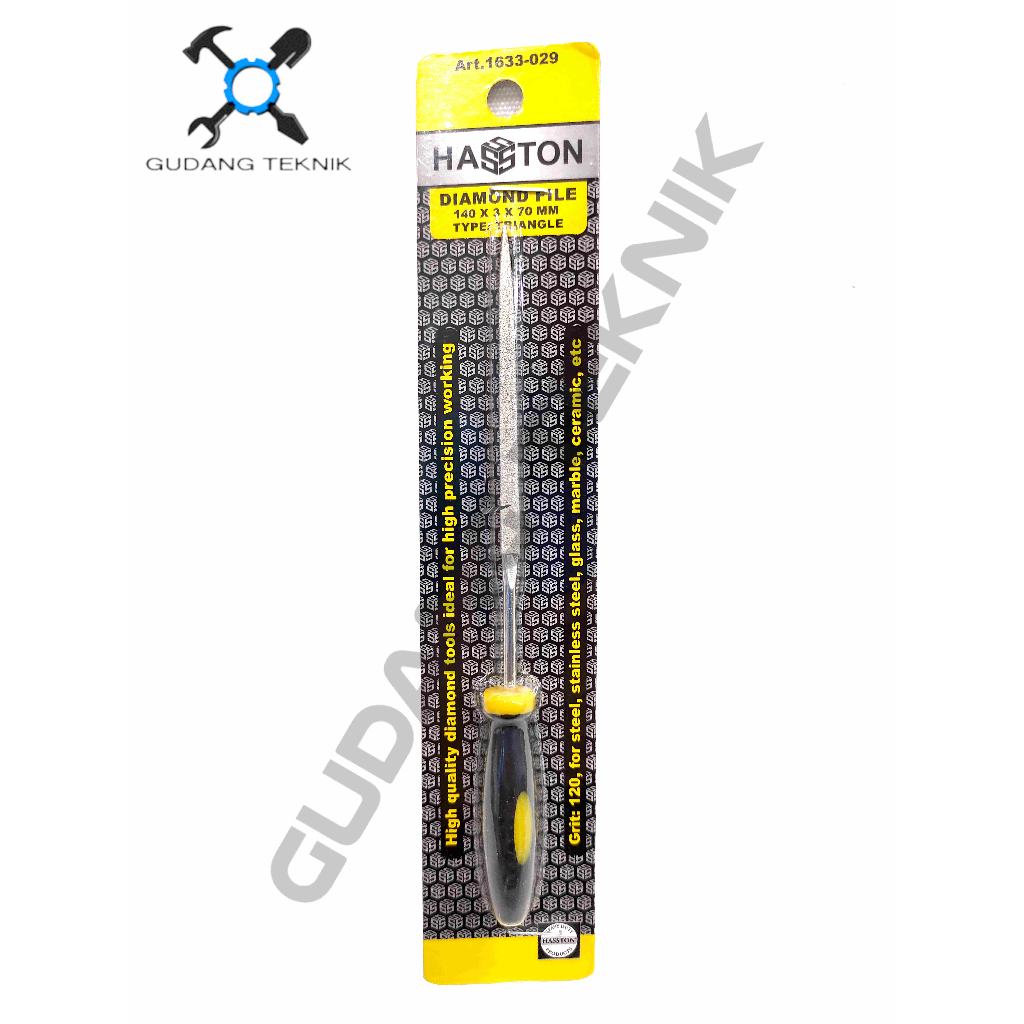 Kikir Emas Diamond Segitiga 1633-029 HASSTON PROHEX / Kikir Kecil Slim Taper Triangle Kikir Perkakas