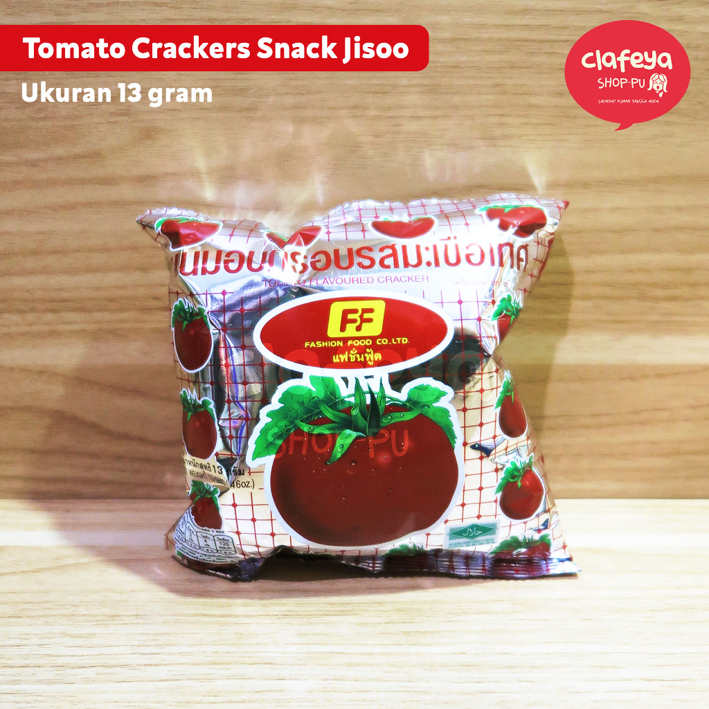 

Tomato & Paprika Crackers Snack Jisoo 13, 28, & 58 gram asli Thailand
