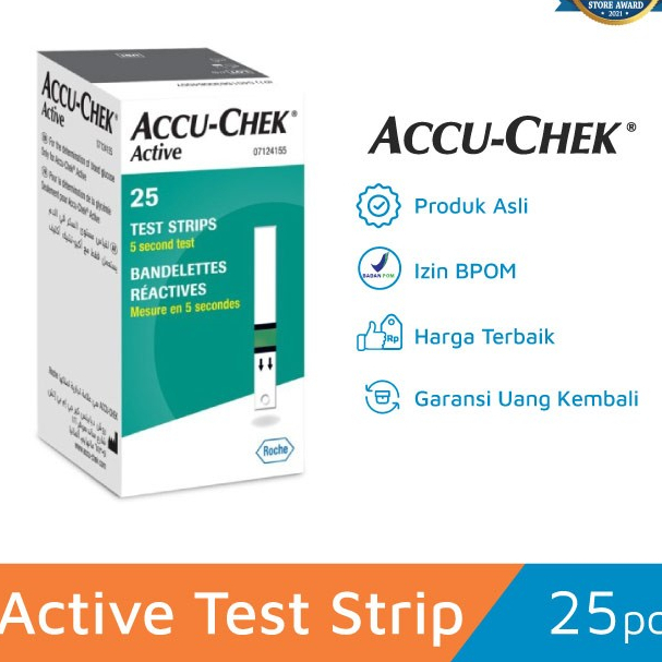 ACCU CHEK ACTIVE STRIP ISI ULANG TES GULA DARAH STIK ACCU CHEK ACTIVE ISI 50  PCS