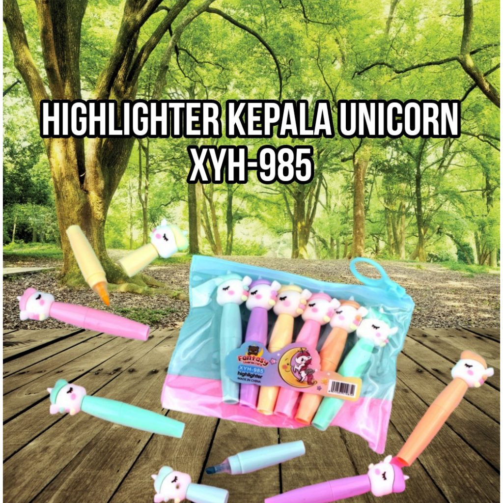 

stabilo aesthetic fancy pastel kemasan pouch / highlighter set isi 6 kepala lucu