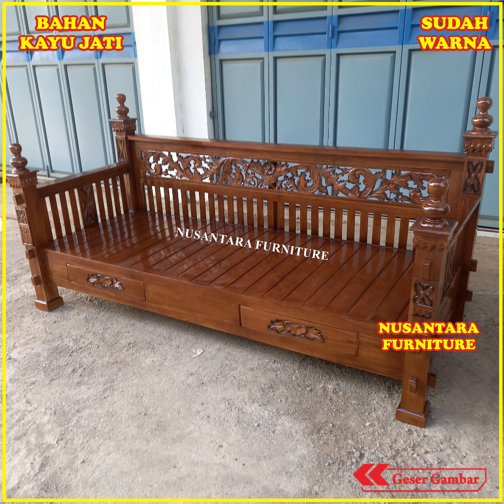 bale bale minimalis kayu jati terlaris, kursi taman bale bale, bangku jati