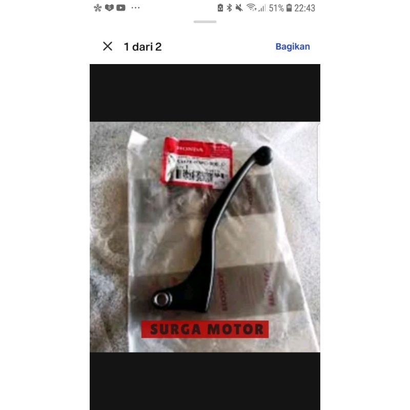 HANDLE HANDEL KIRI KOPLING SUPRA GTR 150 ORI ORIGINAL