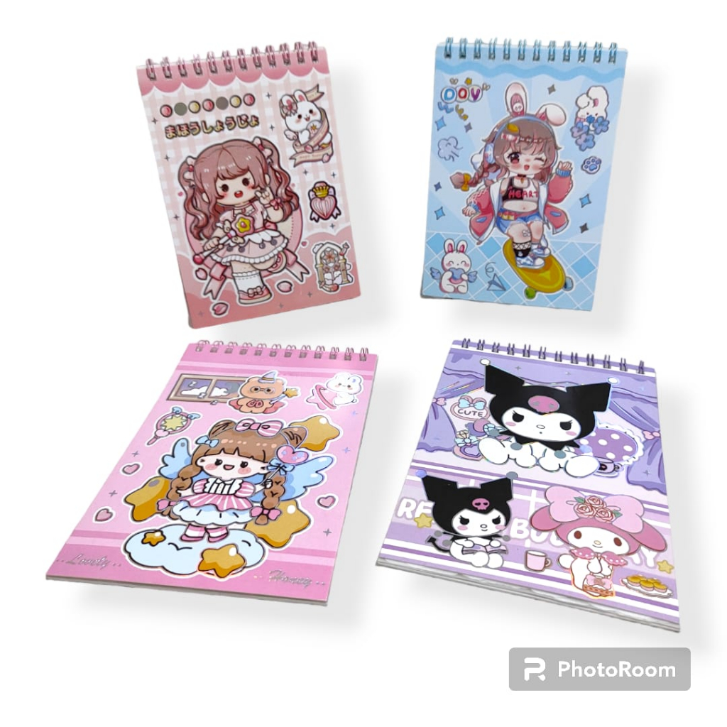 

Stiker Buku Spiral Plus Gantungan. Isi 16 Lembar