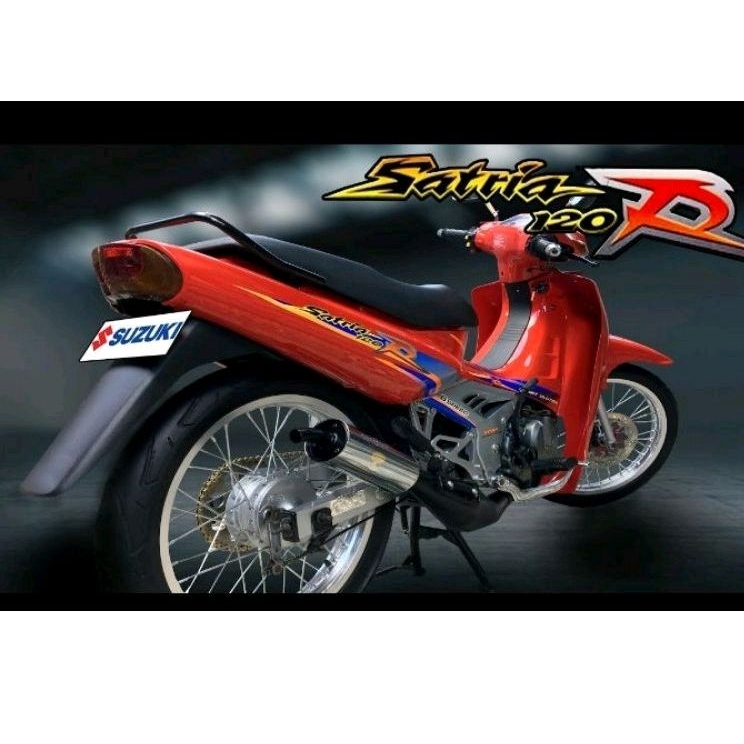 Striping Suzuki Satria R lumba Tahun 1999 merah