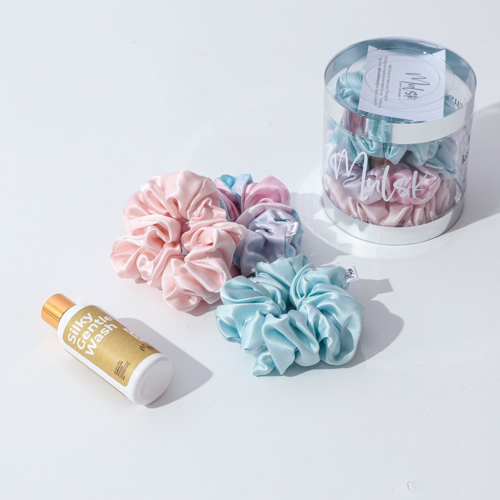 MULSK - MULSK MIDNIGHT SCRUNCHIE 100% MULBERRY SILK (COTTON CANDY)