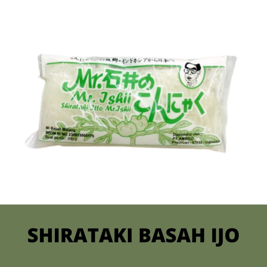 

Mie Shirataki Basah Hijau Mr Ishii Diet Low Carb 200gr