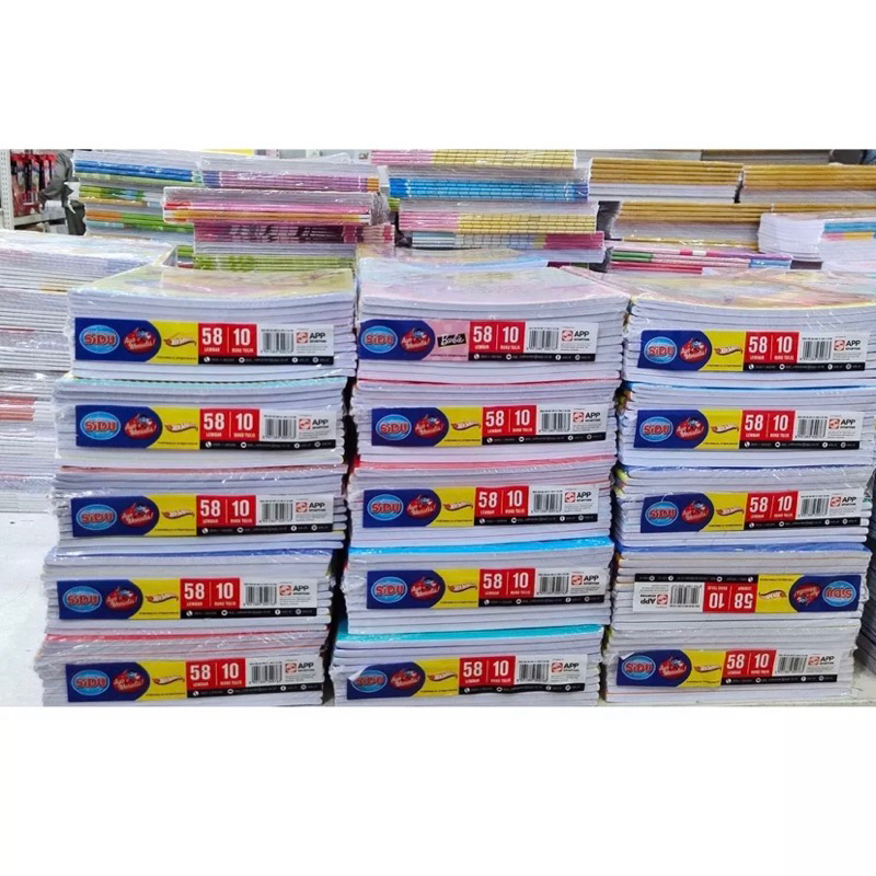 

buku tulis by sidu 58 lembar (1 pak isi 10 buku tulis)
