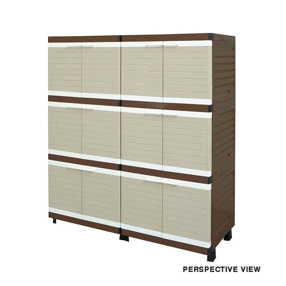 Justin Twin Mini Wood Spring Susun 3 (Justin by CLUB) - Lemari Plastik Pintu Geser - Lemari Laci Pla