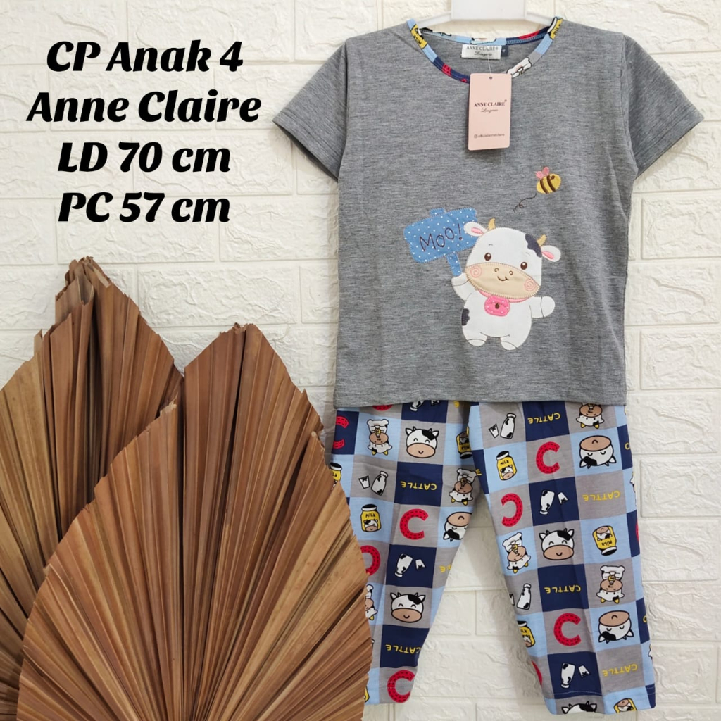 Setelan Anak One Set Babydoll / Baju Tidur Babydoll Anak Celana Panjang Lengan Pendek CP Anak  Size 
