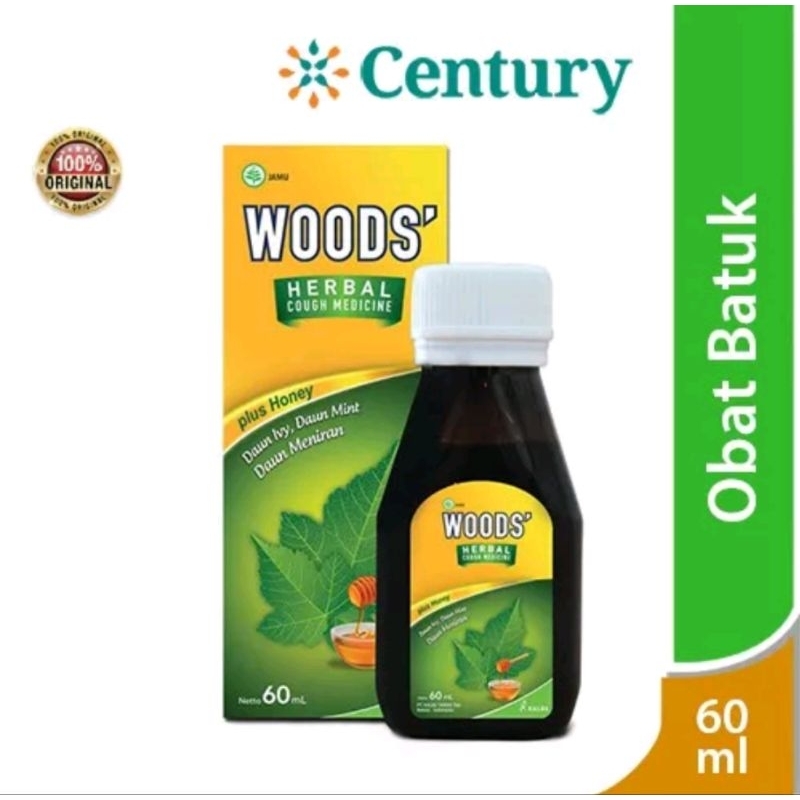 WOODS HERBAL+HONEY 60 ML / OBAT BATUK BERDAHAK HERBAL / BATUK FLU / OBAT BATUK TRADISIONAL