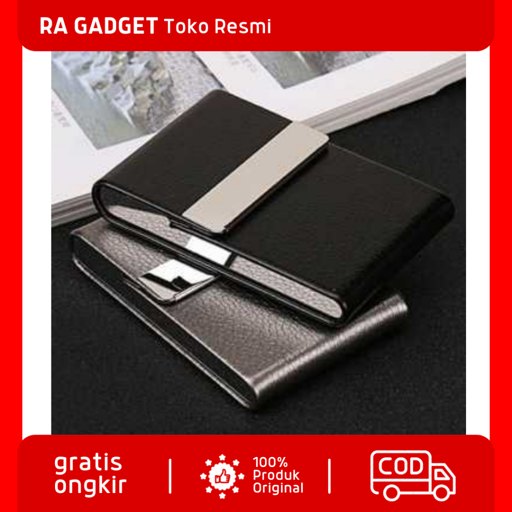 Focus Kotak Bungkus Rokok Elegan Leather Cigarette Case 20 Batang / Tempat Bungkus Wadah Box Case Pe