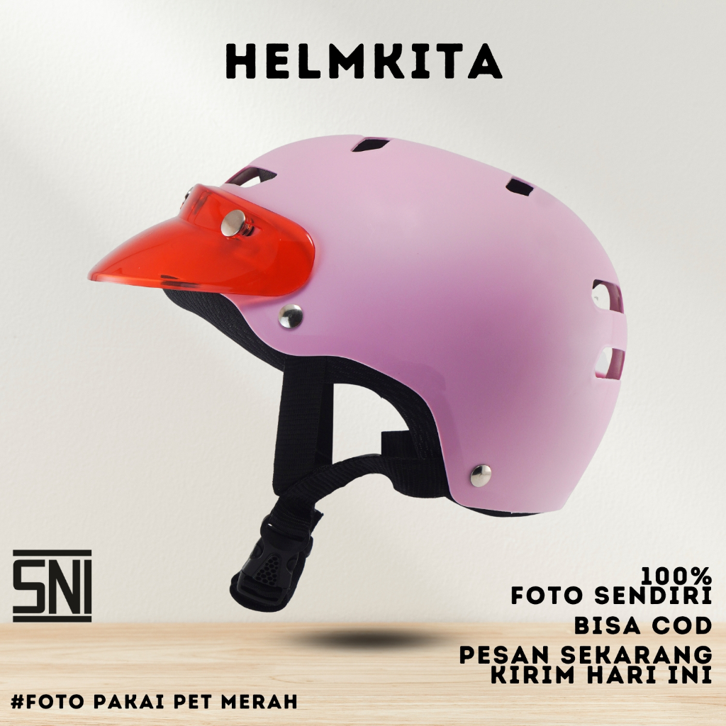 Helm Sepeda Listrik Wanita Dewasa Warna pastel