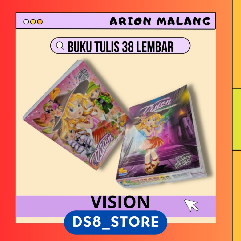 

Buku Tulis Kwarto isi 38 Lembar VISION ECER [PER-PCS]