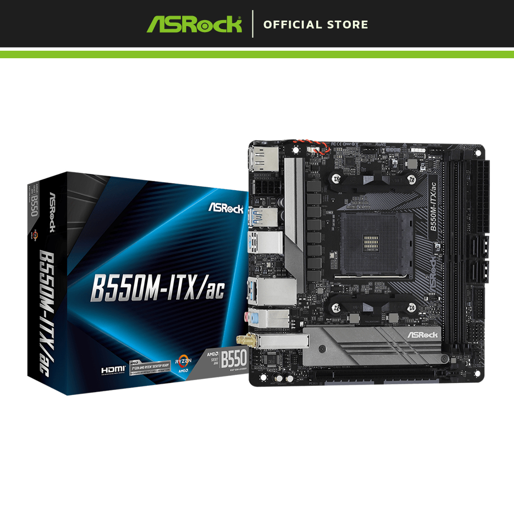 ASRock B550M-ITX|AC Motherboard Mini ITX