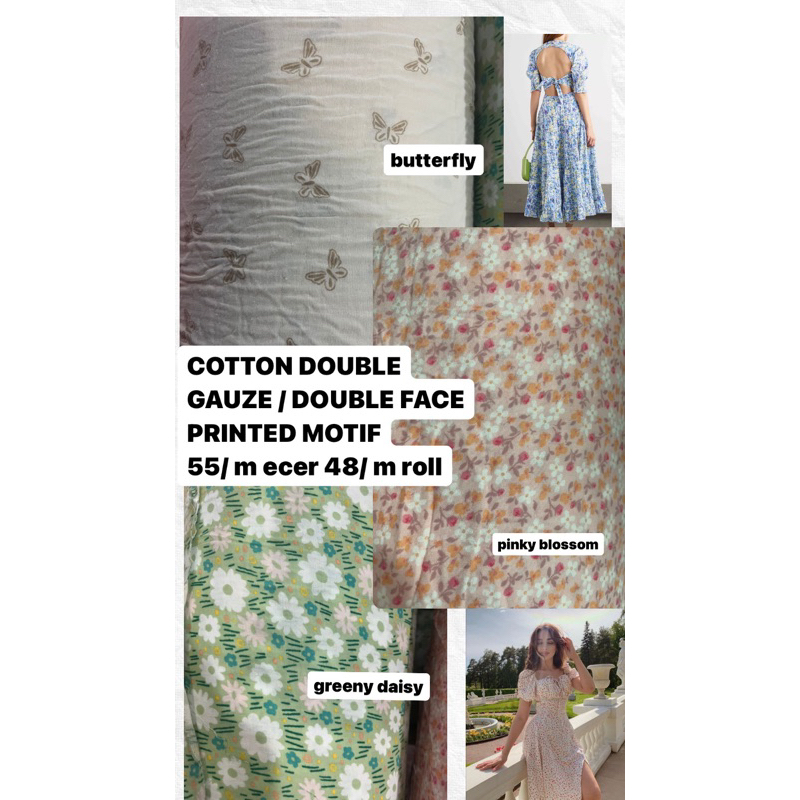 Katun Double Gauze Motif print