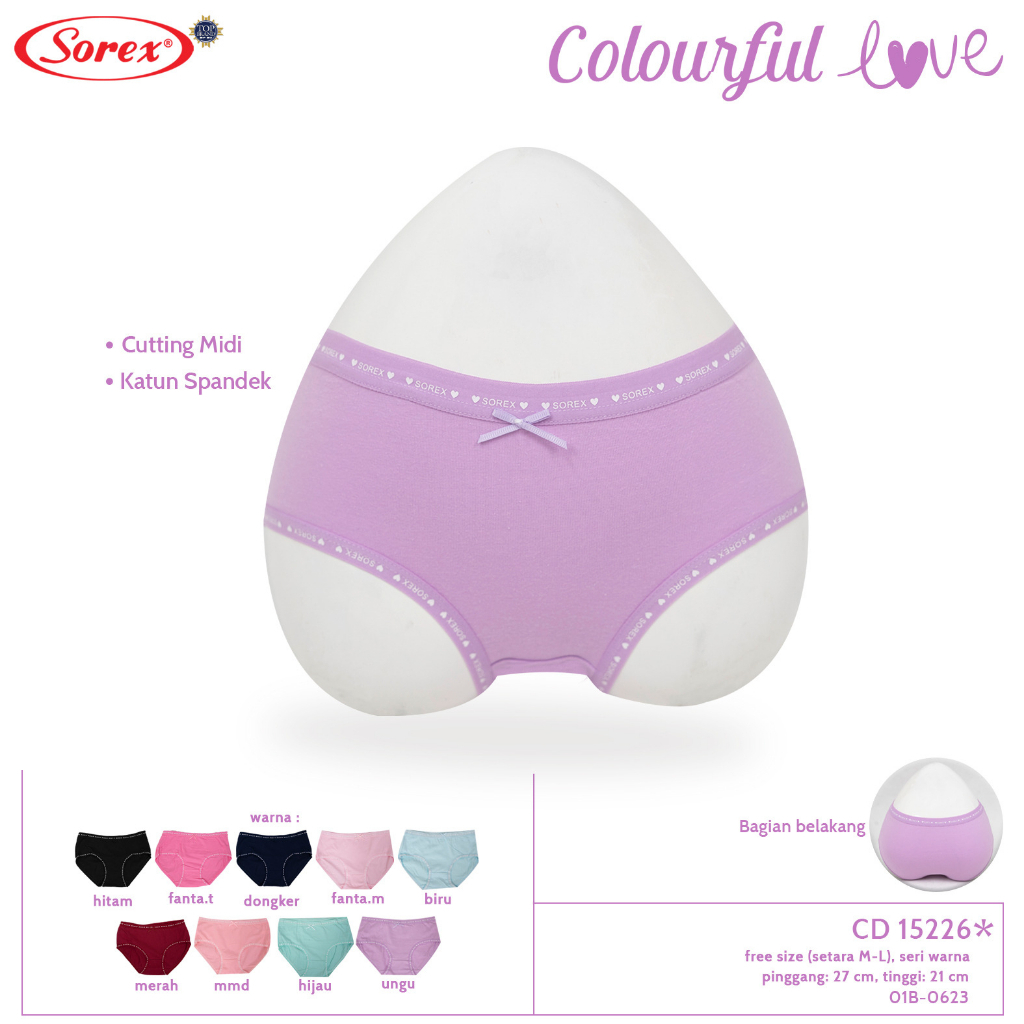 CD SOREX MOTIF 15526 LUCU - CD MOTIF 15526 SOREX - Sorex 15226 CD / Celana Dalam Wanita Perempuan Ba