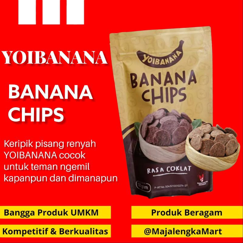 

Keripik Pisang Coklat YOIBANANA CHIPS 125gr Majalengka Mart