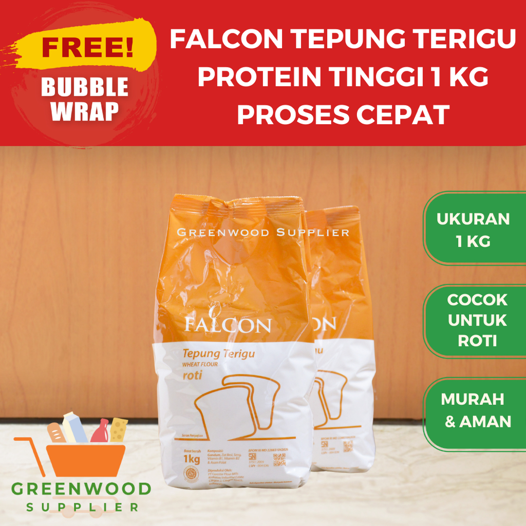 

Falcon Tepung Terigu Khusus Roti [PROTEIN TINGGI] - 1KG