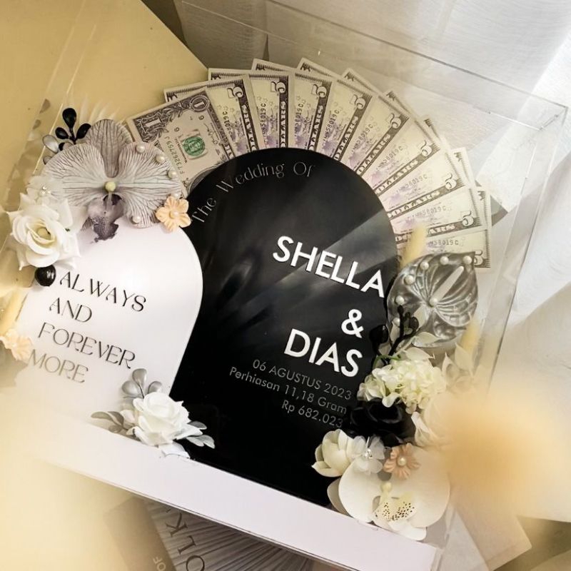 Mahar Dome Akrilik Mahar Pernikahan Mahar Akrilik  Mahar Pernikahan Bingkai