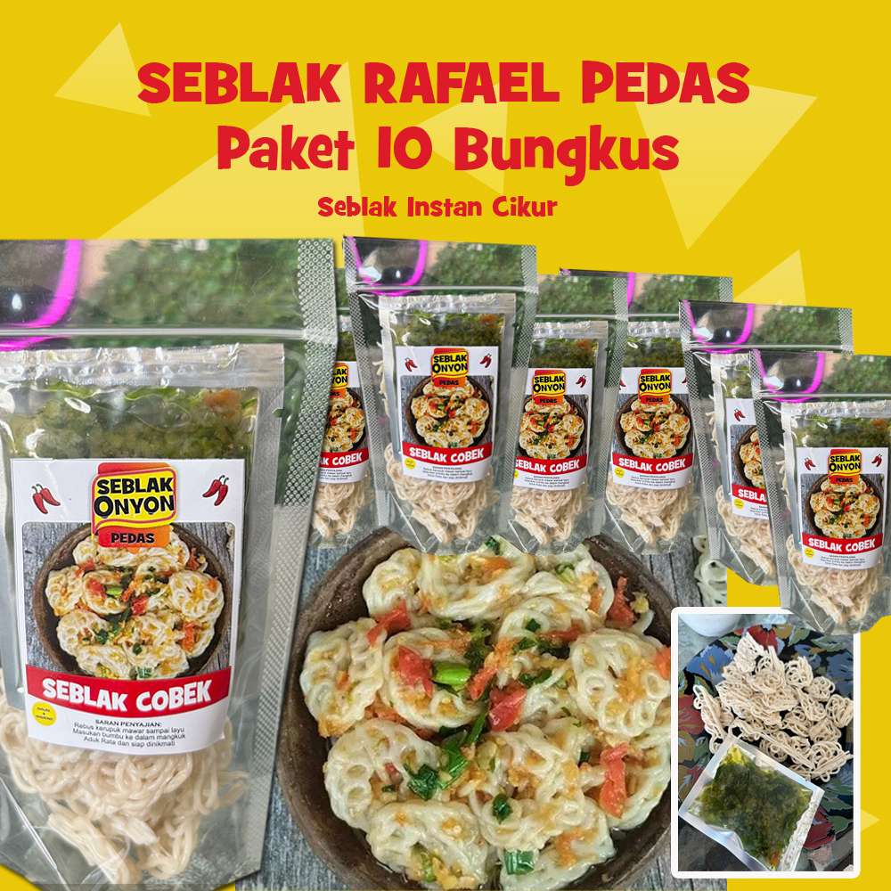 

10 Pcs Seblak Rafael Instan Cobek Pedas Bumbu Cikur