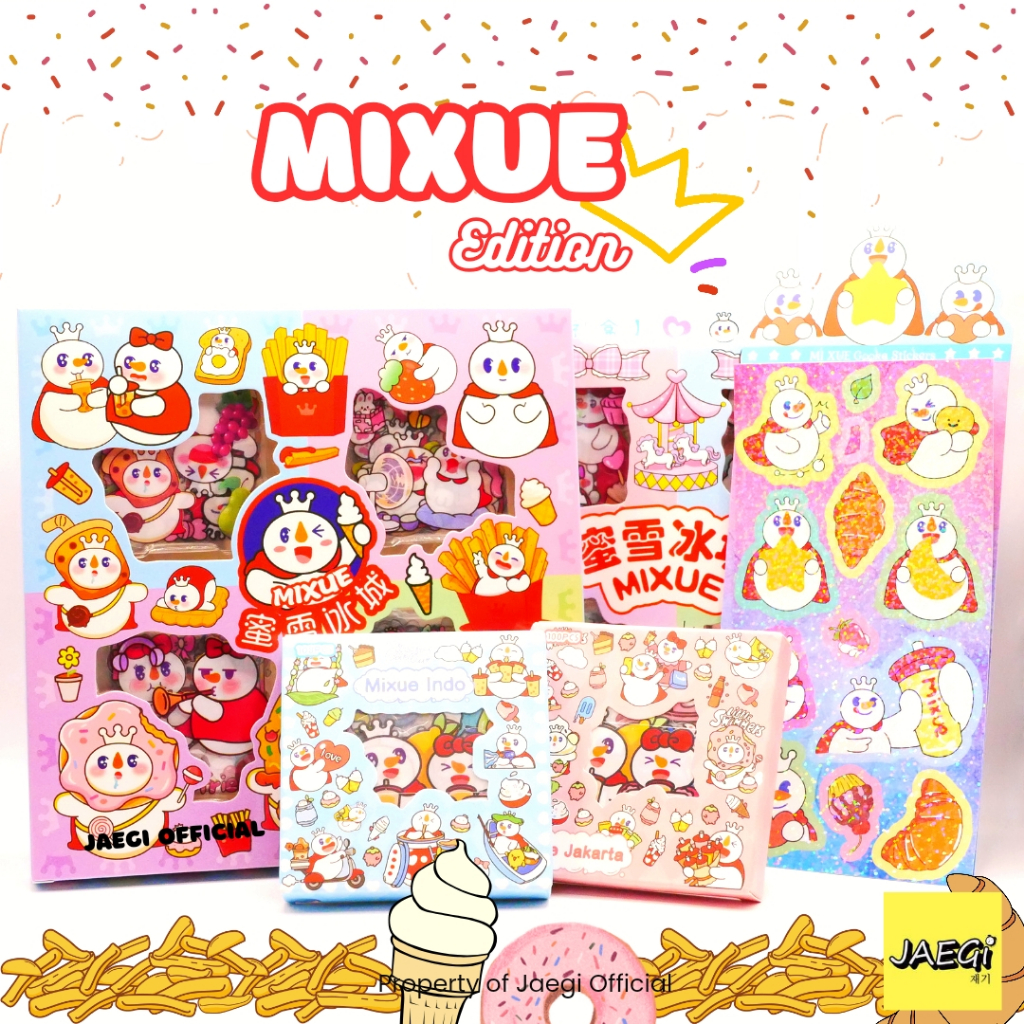 

JAEGi - Sticker Mixue Aesthetic Box isi 100 Pcs Premium