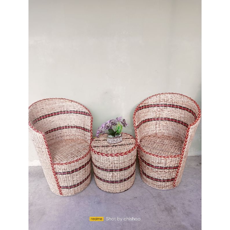 kursi rotan gentong/kursi rotan asli/kursi Betawi/kursi set